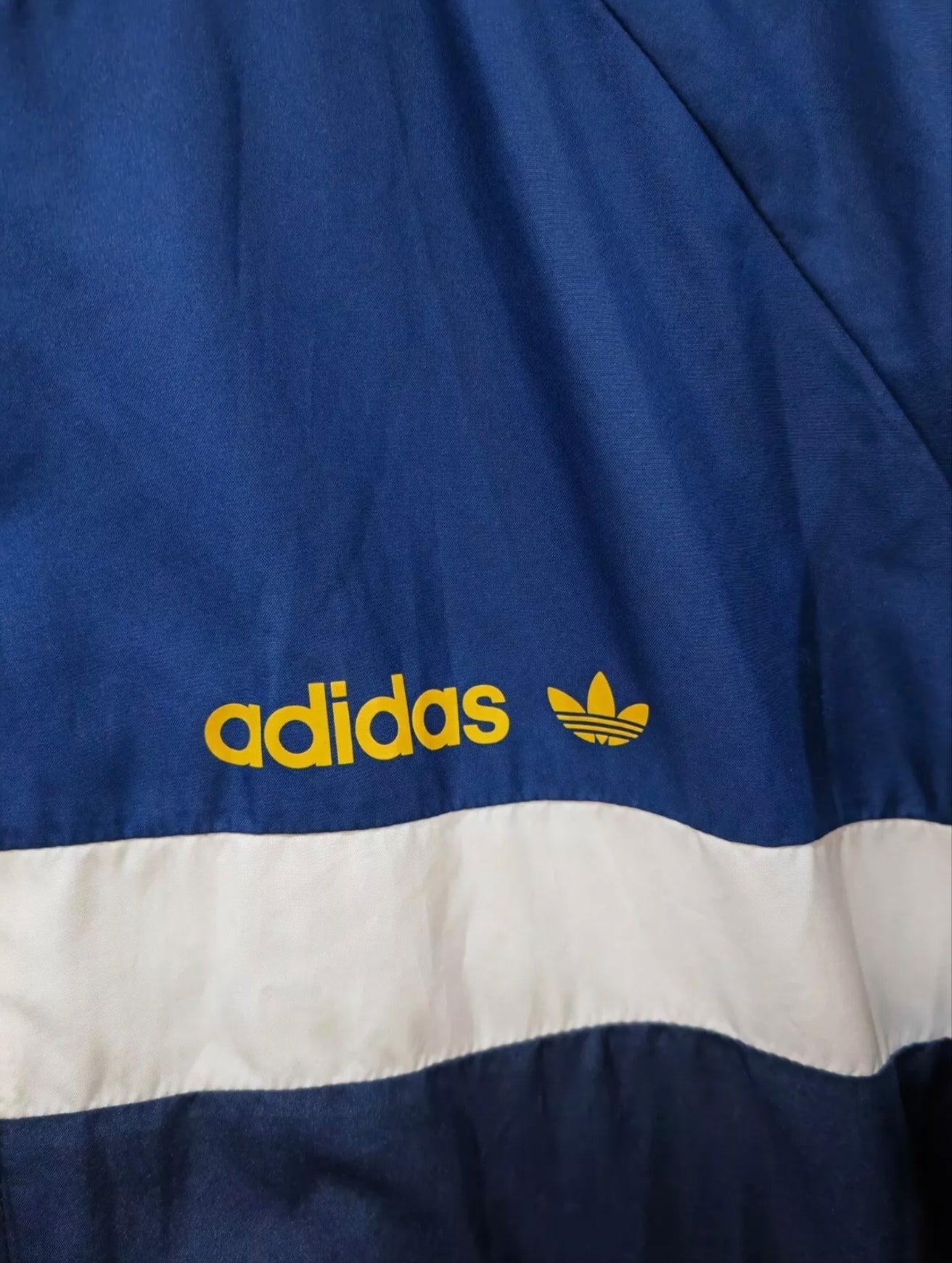 Adidas Originals Full Zip, Hooded Jacket, Blue, Size Medium