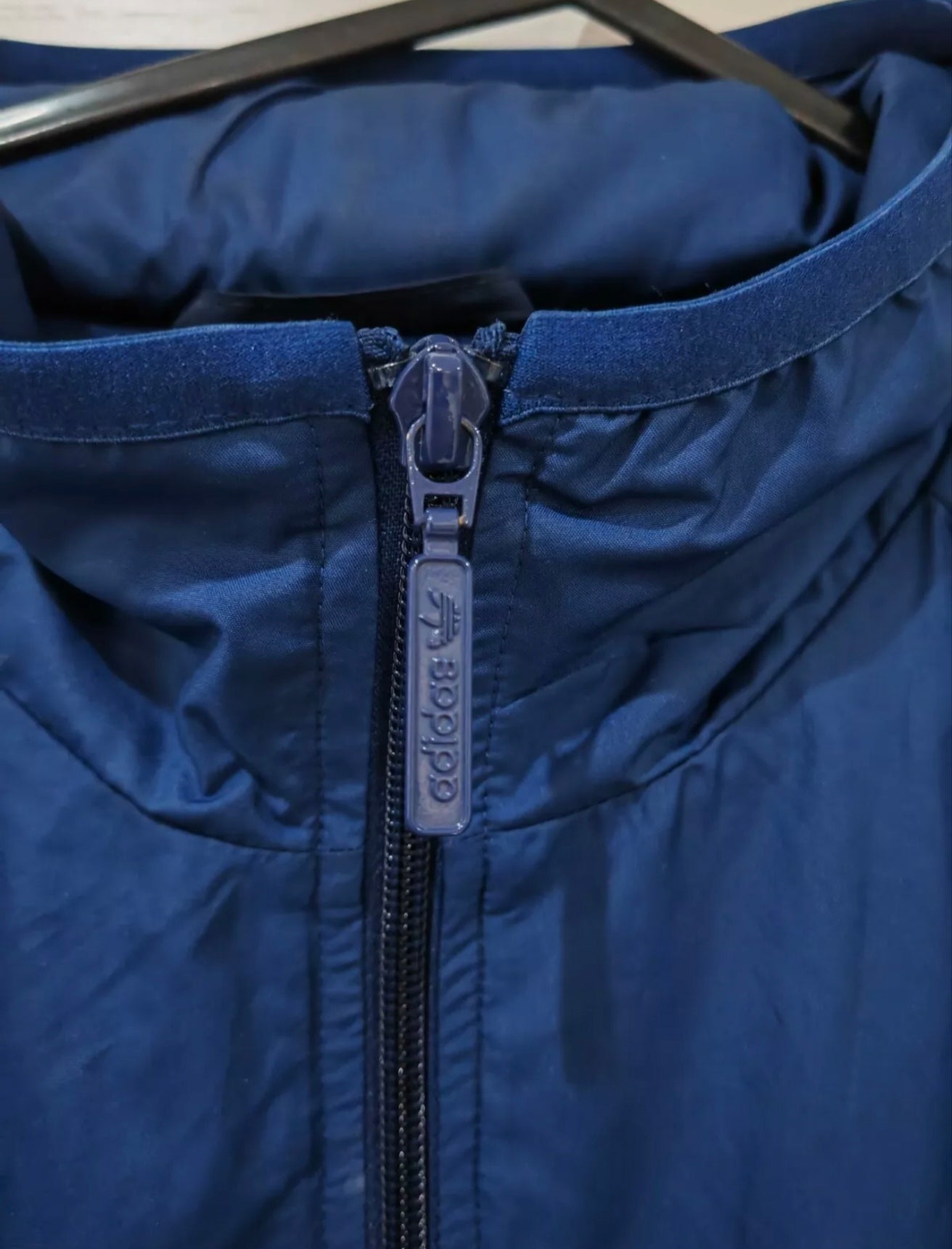 Adidas Originals Full Zip, Hooded Jacket, Blue, Size Medium