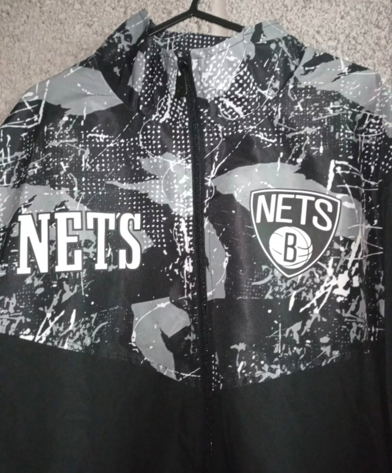 New Era Brooklyn Nets NBA full zip jacket, BRAND NEW, black, size Medium