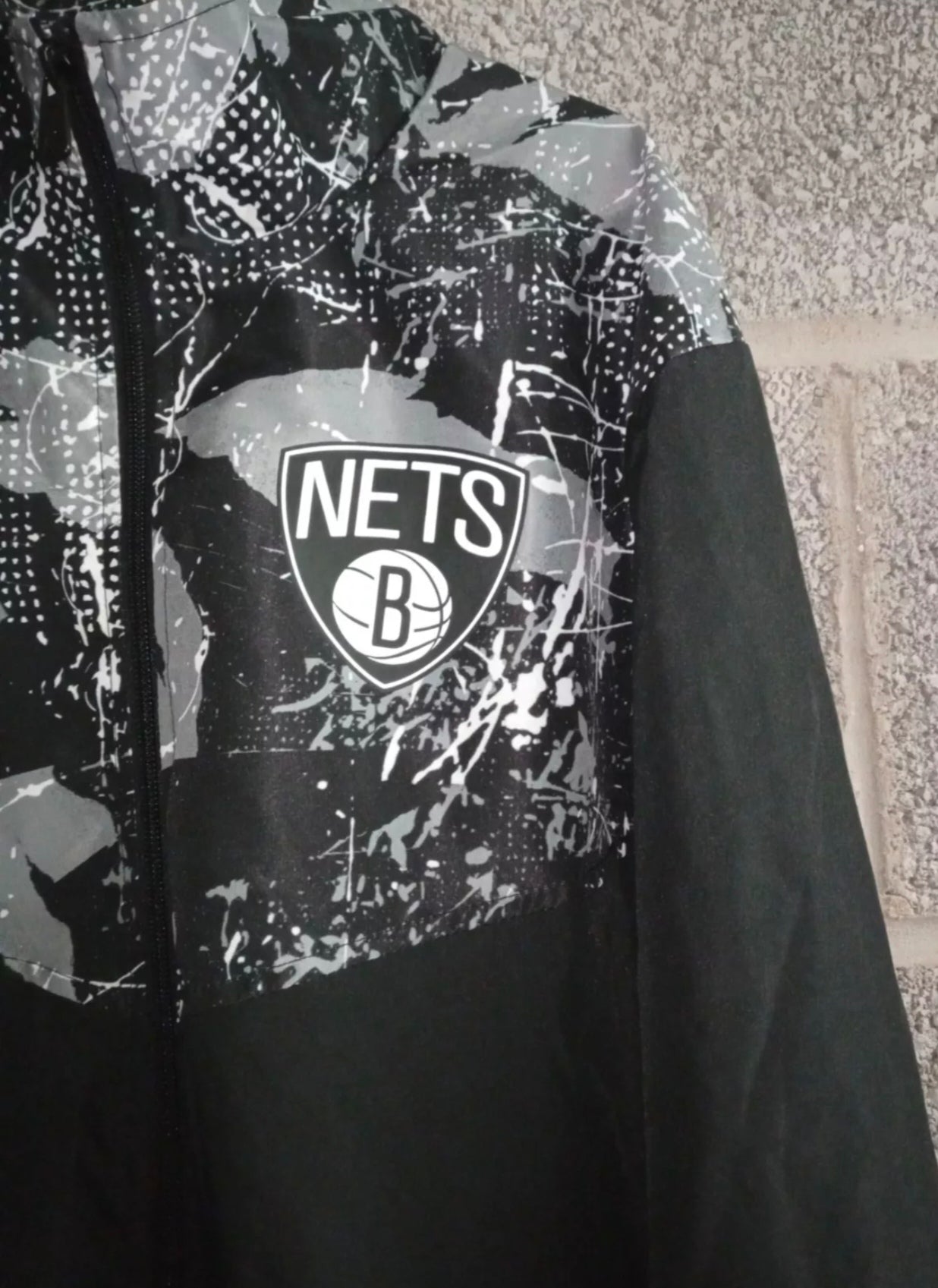 New Era Brooklyn Nets NBA full zip jacket, BRAND NEW, black, size Medium