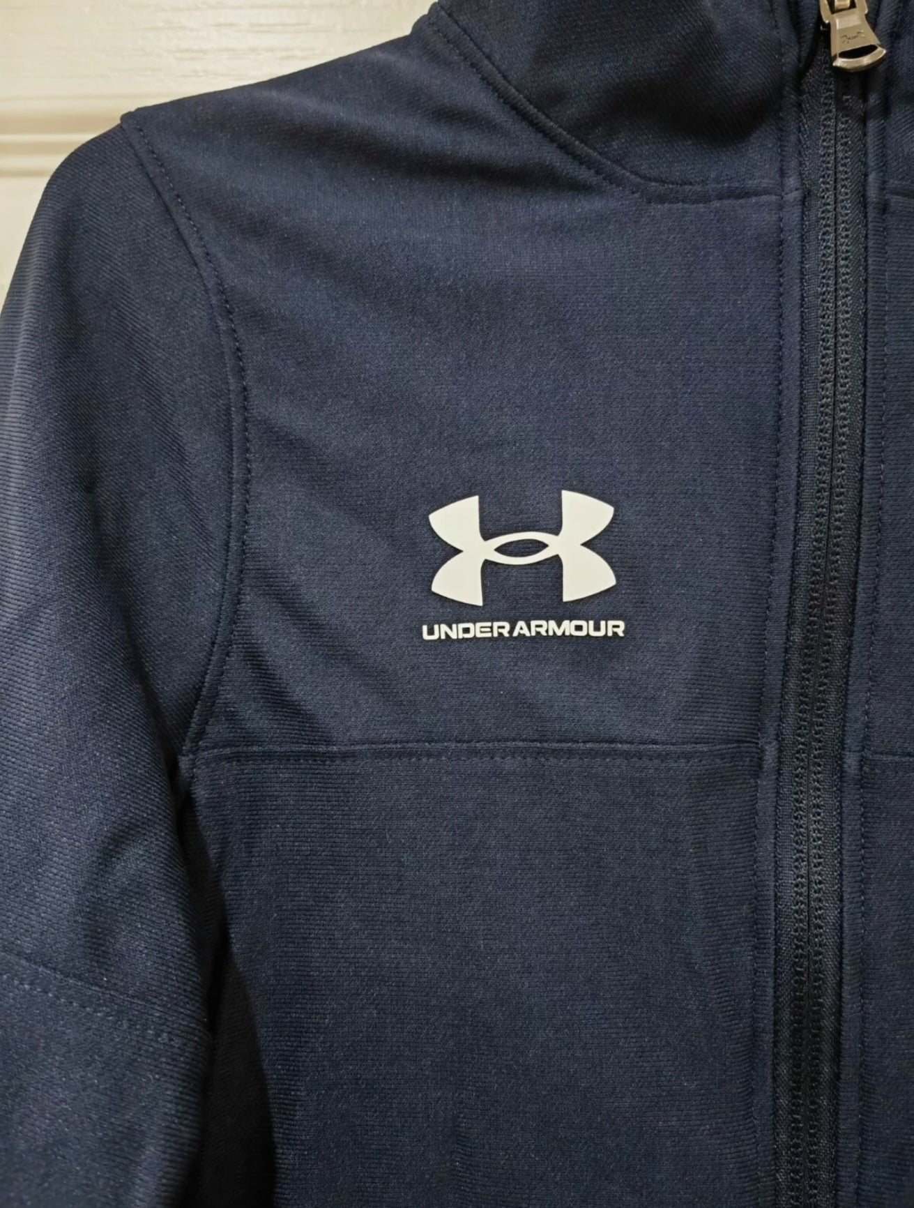 Youth Under Armour Full Zip Track Top, Navy Blue, Size YS
