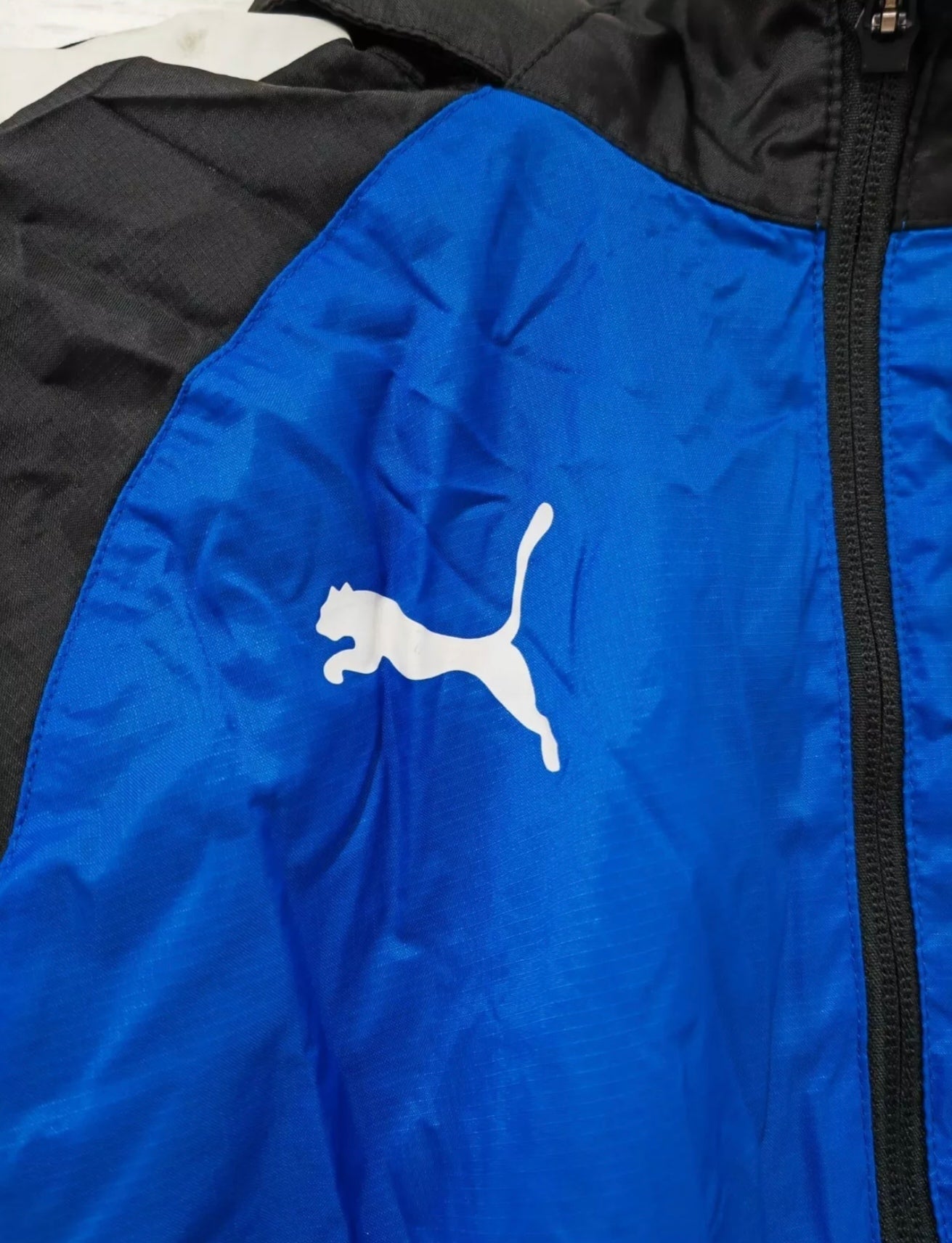 Youth Puma Wigan Athletic Full Zip Hooded Track Top, Blue, Size 13-14 years