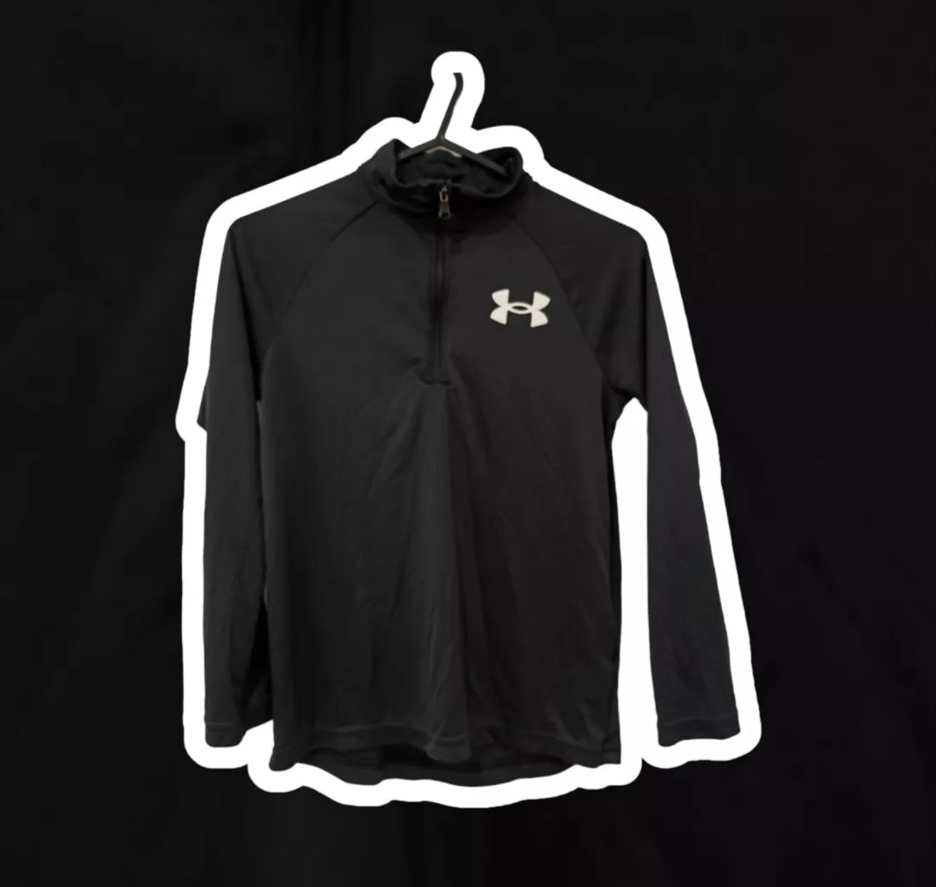 Youth Under Armour Long Sleeve 1/4 Zip Training Top, Black, Size YS