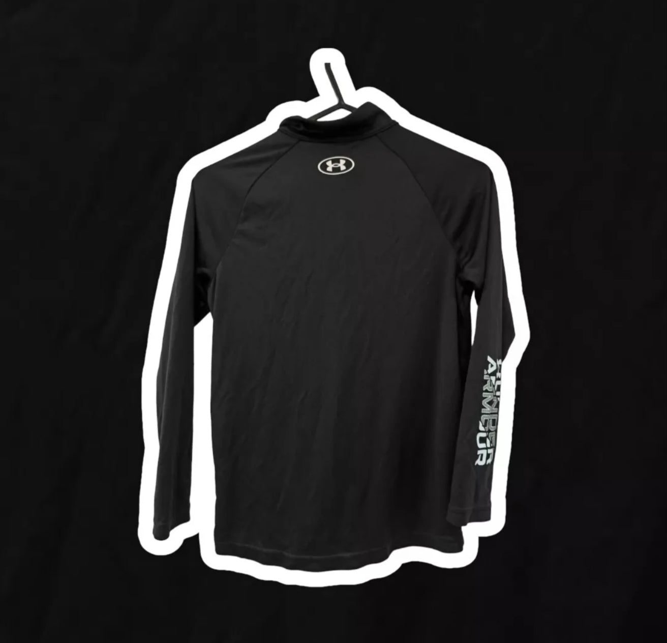 Youth Under Armour Long Sleeve 1/4 Zip Training Top, Black, Size YS