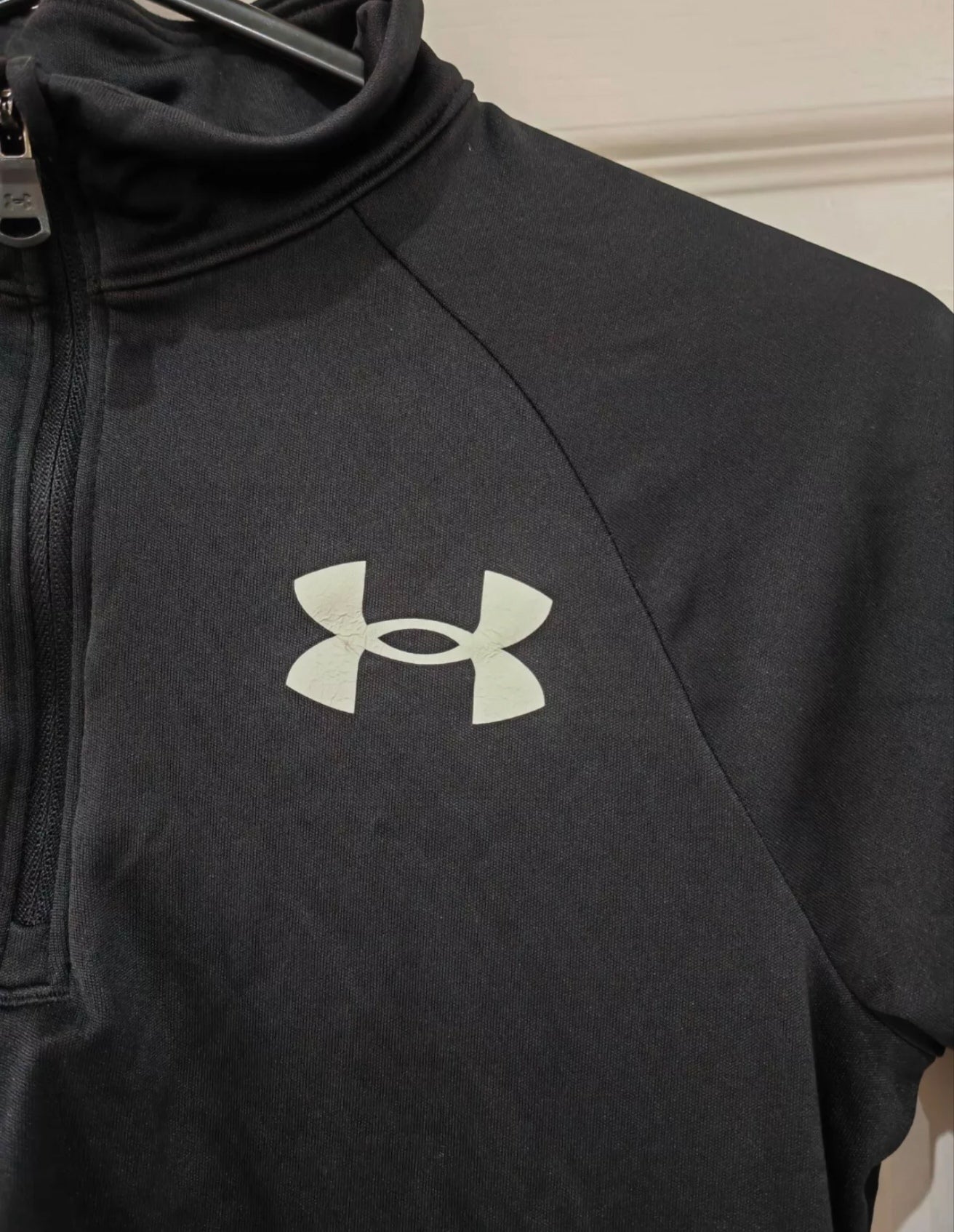 Youth Under Armour Long Sleeve 1/4 Zip Training Top, Black, Size YS