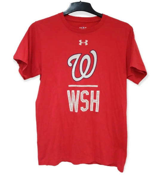 Under Armour Washington Nationals MLB baseball t shirt, red, size Medium