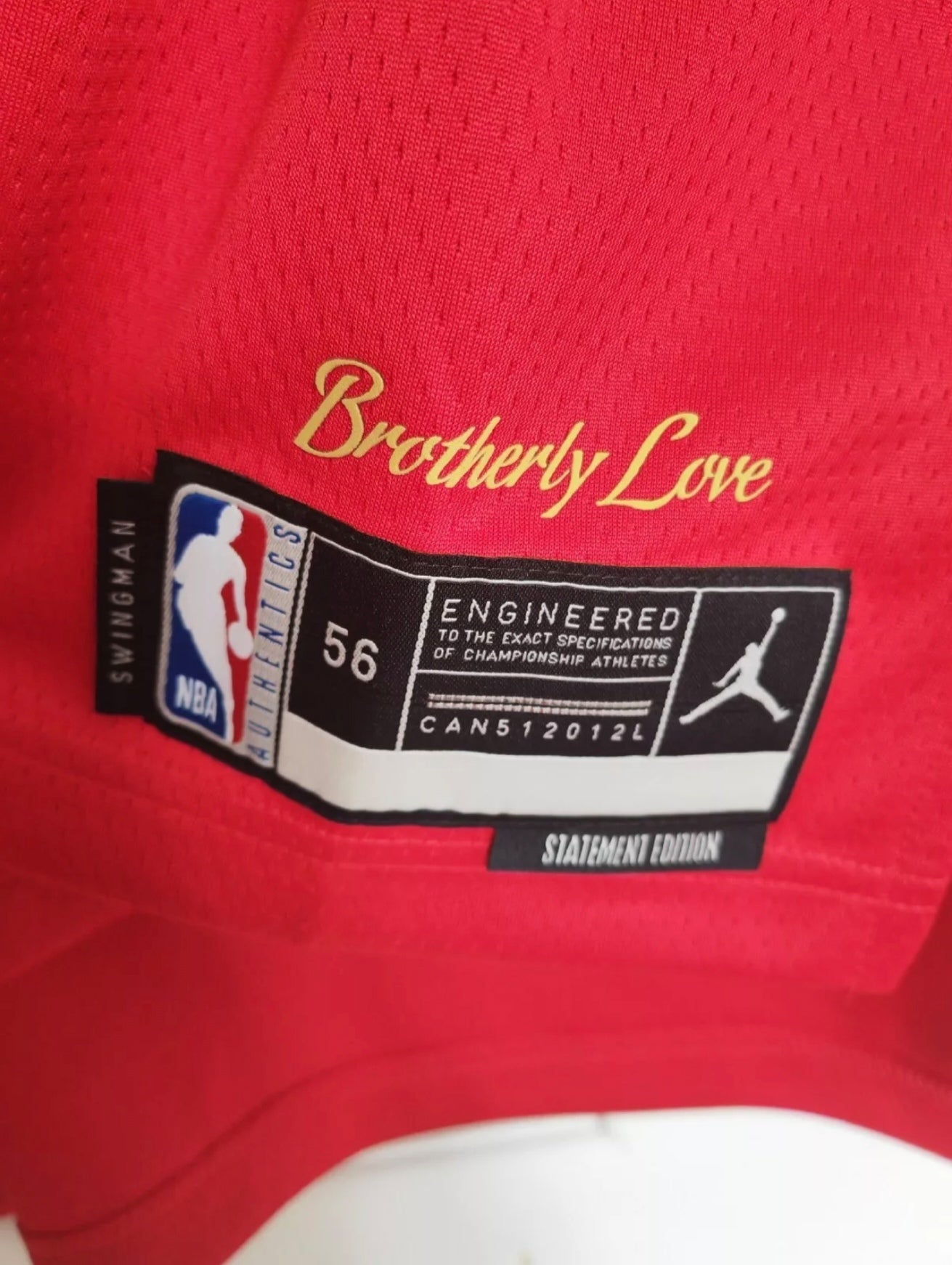 Jordan Philadelphia 76ers NBA Basketball Jersey, #5 Saba, Red, Size XXL