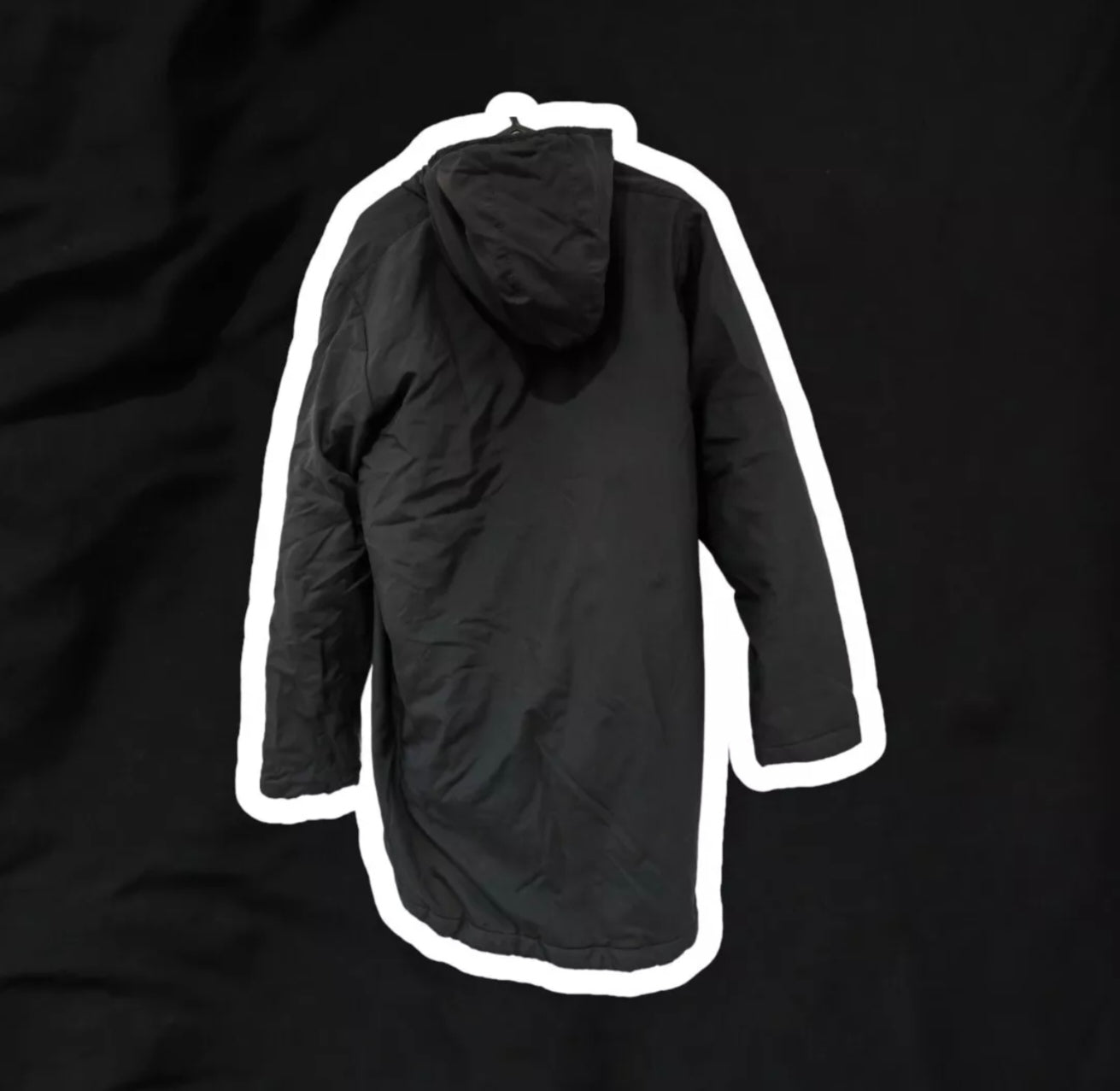 Youth Umbro Burnley Football Club Long Coat, Black, Size YXL, Broken Zip