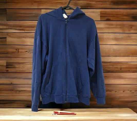 Youth H&M Casual Full Zip Hoodie, Blue, Size 10-12 Years