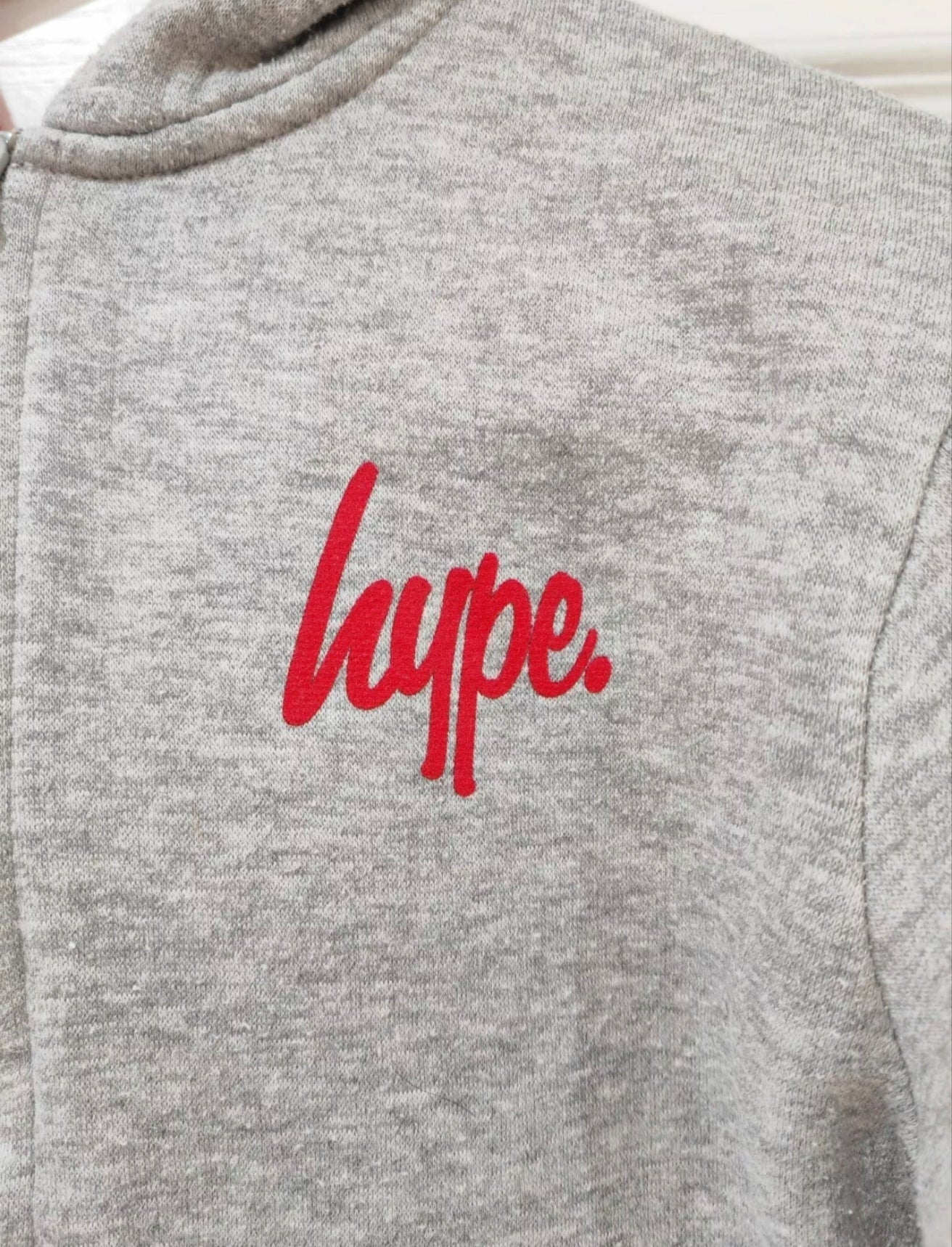 Youth Hype Full Zip Hoodie, Grey, Size 11-12 Years