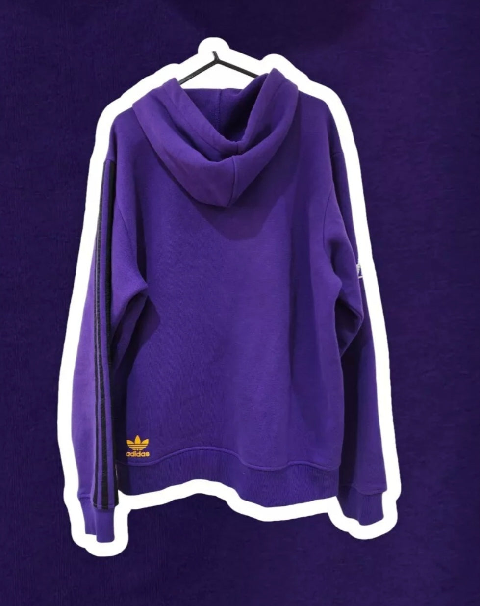 Adidas Originals Los Angeles Lakers Pullover Hoodie, Purple, Size Small