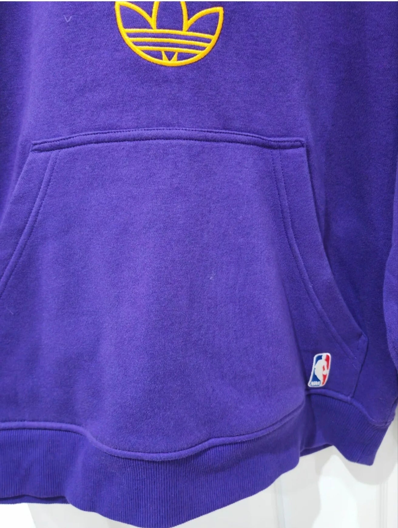 Adidas Originals Los Angeles Lakers Pullover Hoodie, Purple, Size Small