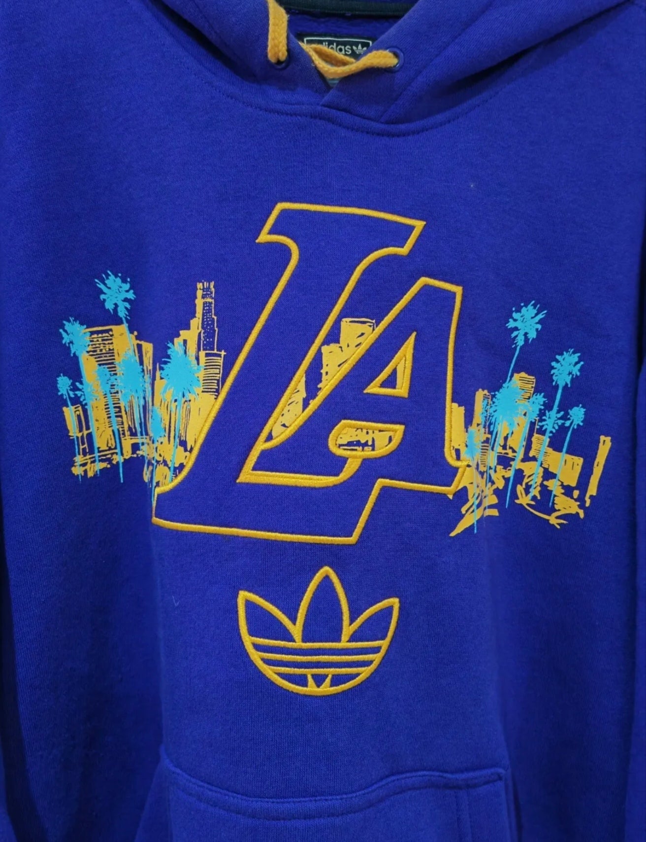 Adidas Originals Los Angeles Lakers Pullover Hoodie, Purple, Size Small