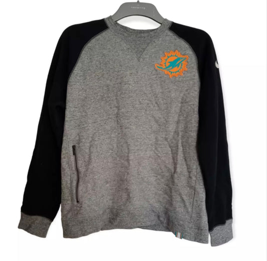 Nike Miami Dolphins sweatshirt, grey/black, size Medium