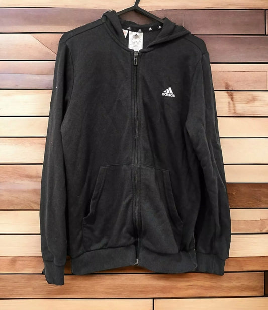 Youth Adidas Full Zip Hoodie, Black, Size 13-14 Years