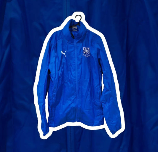 Puma Tranmere Rovers Full Zip, Hooded Rain Coat, Blue, Size Medium