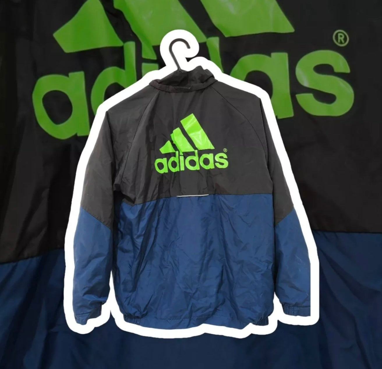 Youth Adidas Climaproof Full Zip Tracksuit Jacket, Black/Blue, Size 9-10 Years