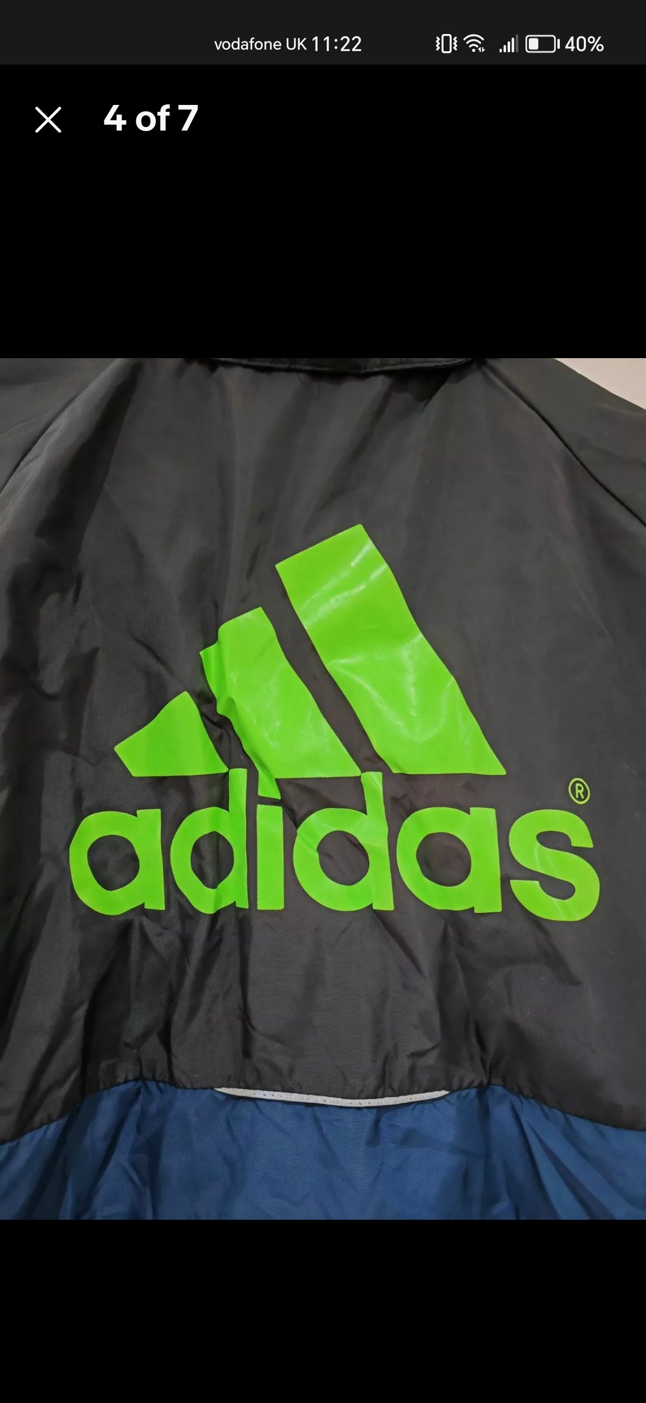 Youth Adidas Climaproof Full Zip Tracksuit Jacket, Black/Blue, Size 9-10 Years