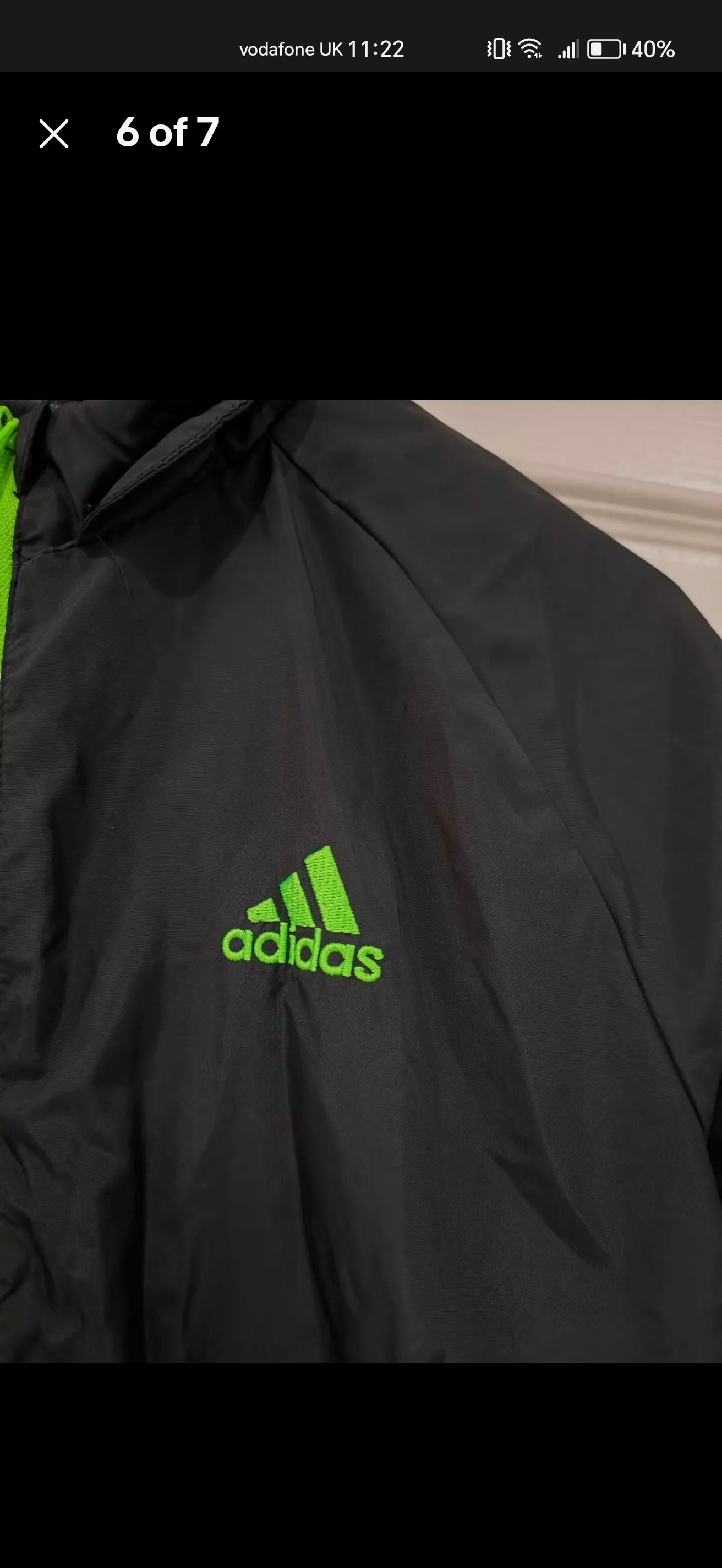 Youth Adidas Climaproof Full Zip Tracksuit Jacket, Black/Blue, Size 9-10 Years