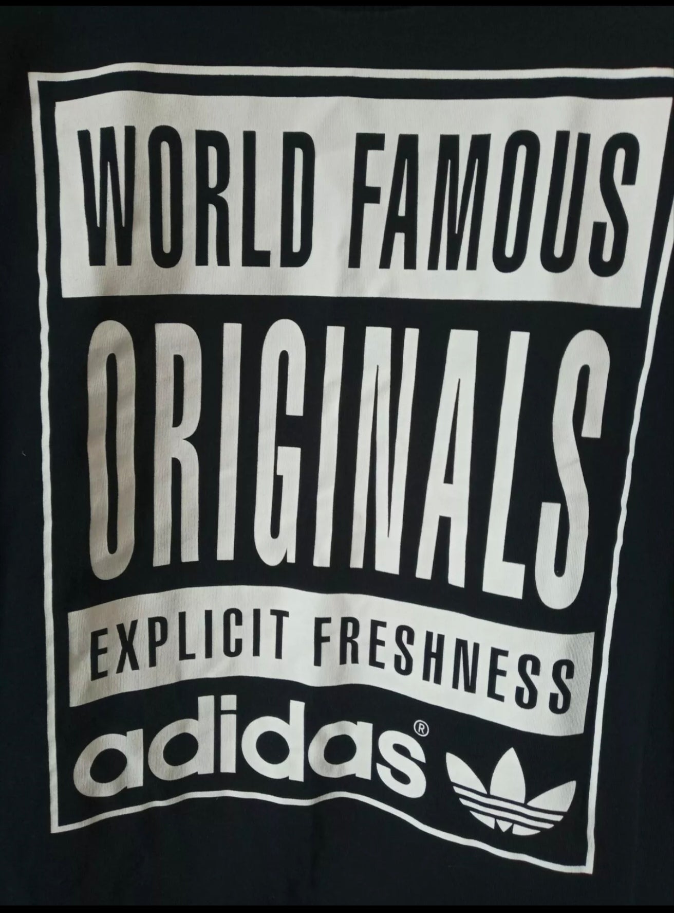Adidas Originals Big Logo T Shirt, Black, Size Medium