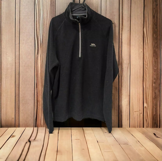 Trespass Long Sleeve 1/4 Zip Jumper, Black, Size Small