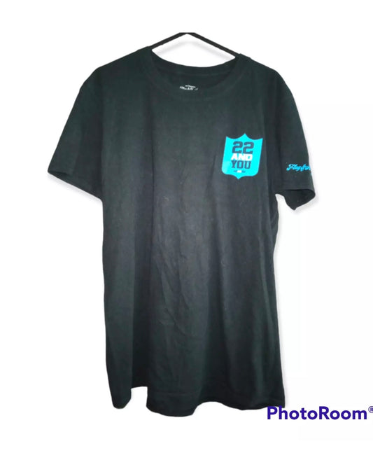Flag & Anthem Christian McCaffrey NFL t shirt, black, size Small