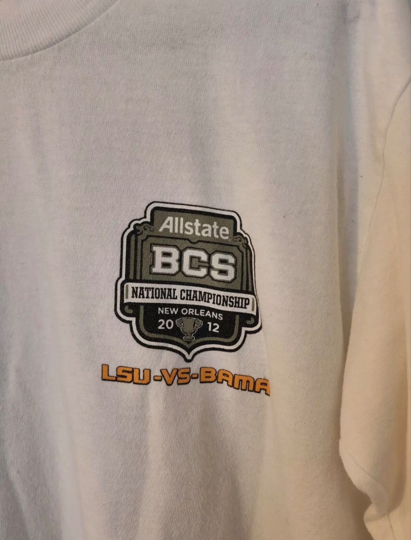 Youth 2012 NCAA National Championship Alabama V LSU Long Sleeve T Shirt, Size YM