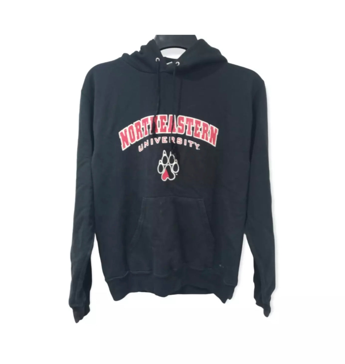 Champion Northeastern University Huskies NCAA pull over hoodie, black, size Small