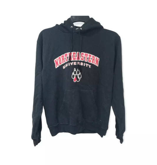 Champion Northeastern University Huskies NCAA pull over hoodie, black, size Small