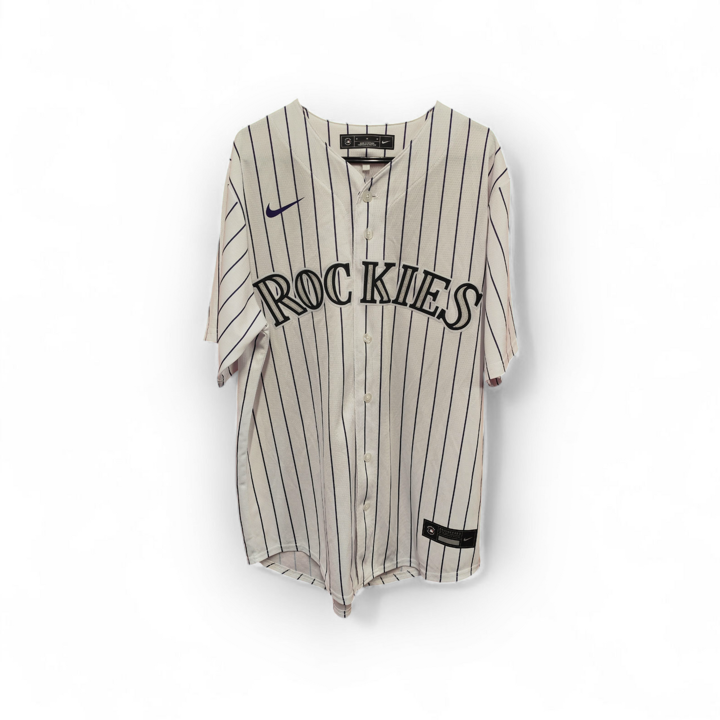 Nike Colorado Rockies MLB Baseball Jersey, White, Size Medium