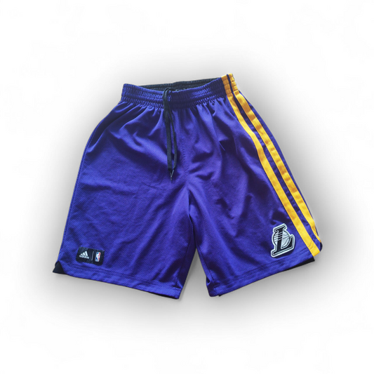 Adidas Los Angeles Lakers NBA None Pocketed Shorts, Purple, Size Medium