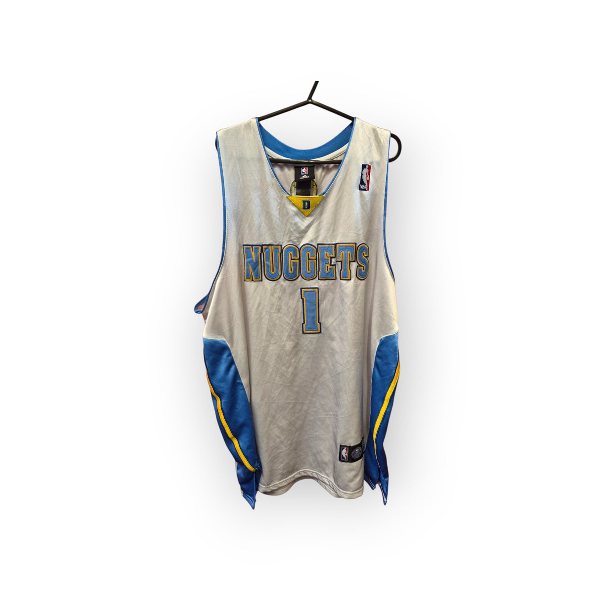 Adidas Denver Nuggets NBA Basketball Jersey, #1 Smith, White, Size 50 XL