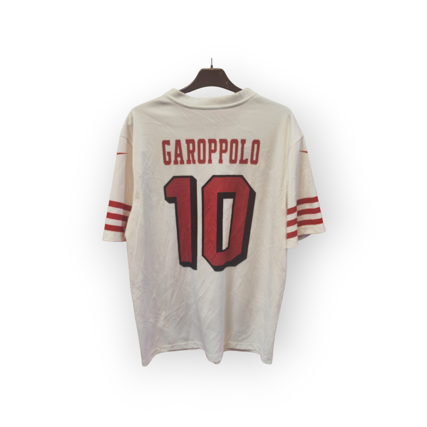 Nike San Francisco 49ers NFL Color Rush Jersey, #10 Garoppolo, White, Size Large