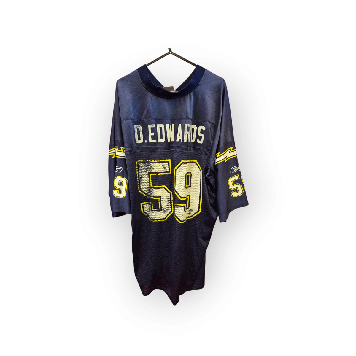 Reebok San Diego/LA Chargers NFL Jersey, #59 D Edwards, Navy, Size XXL