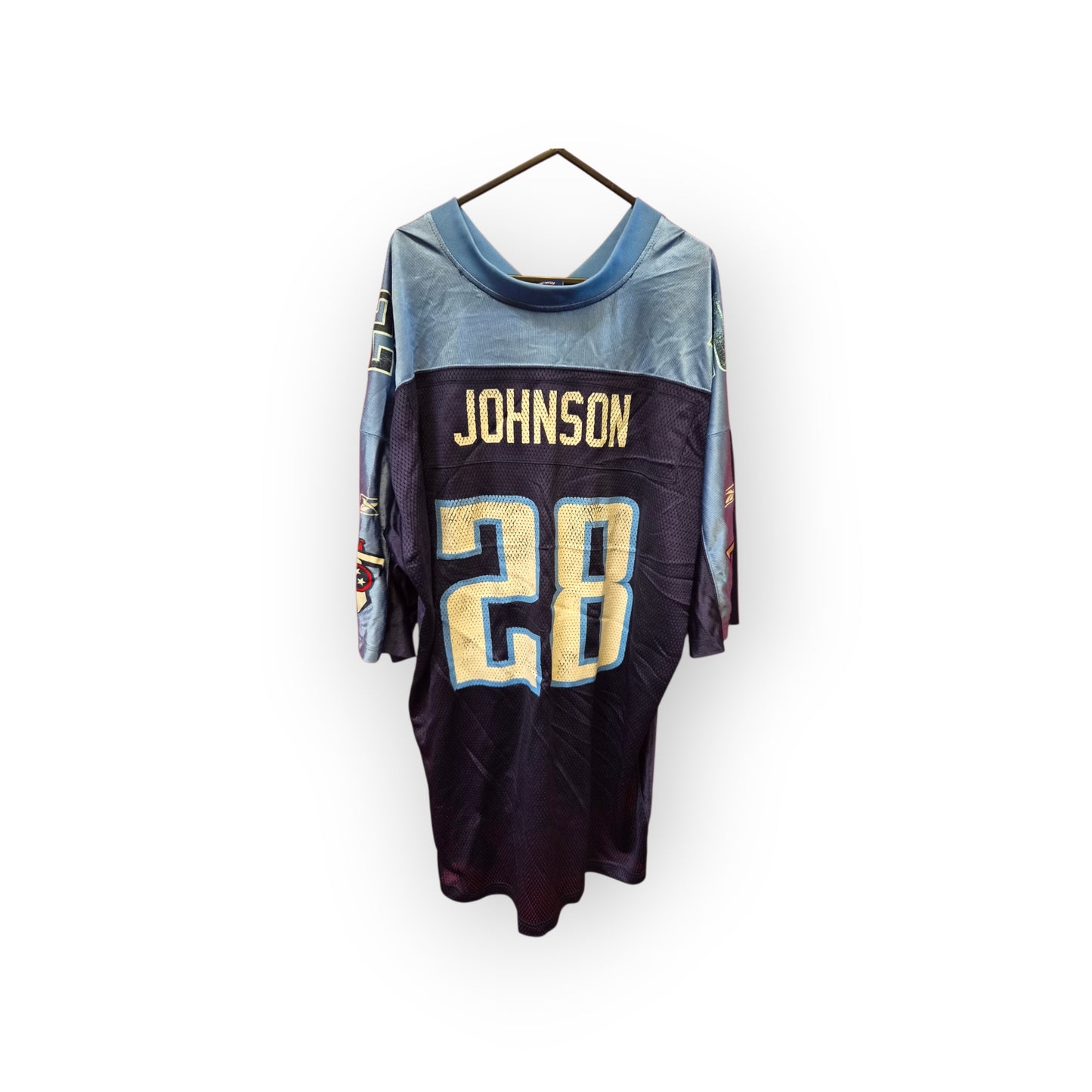 Reebok Tennessee Titans NFL Jersey, #28 Johnson, Blue, Size XXL