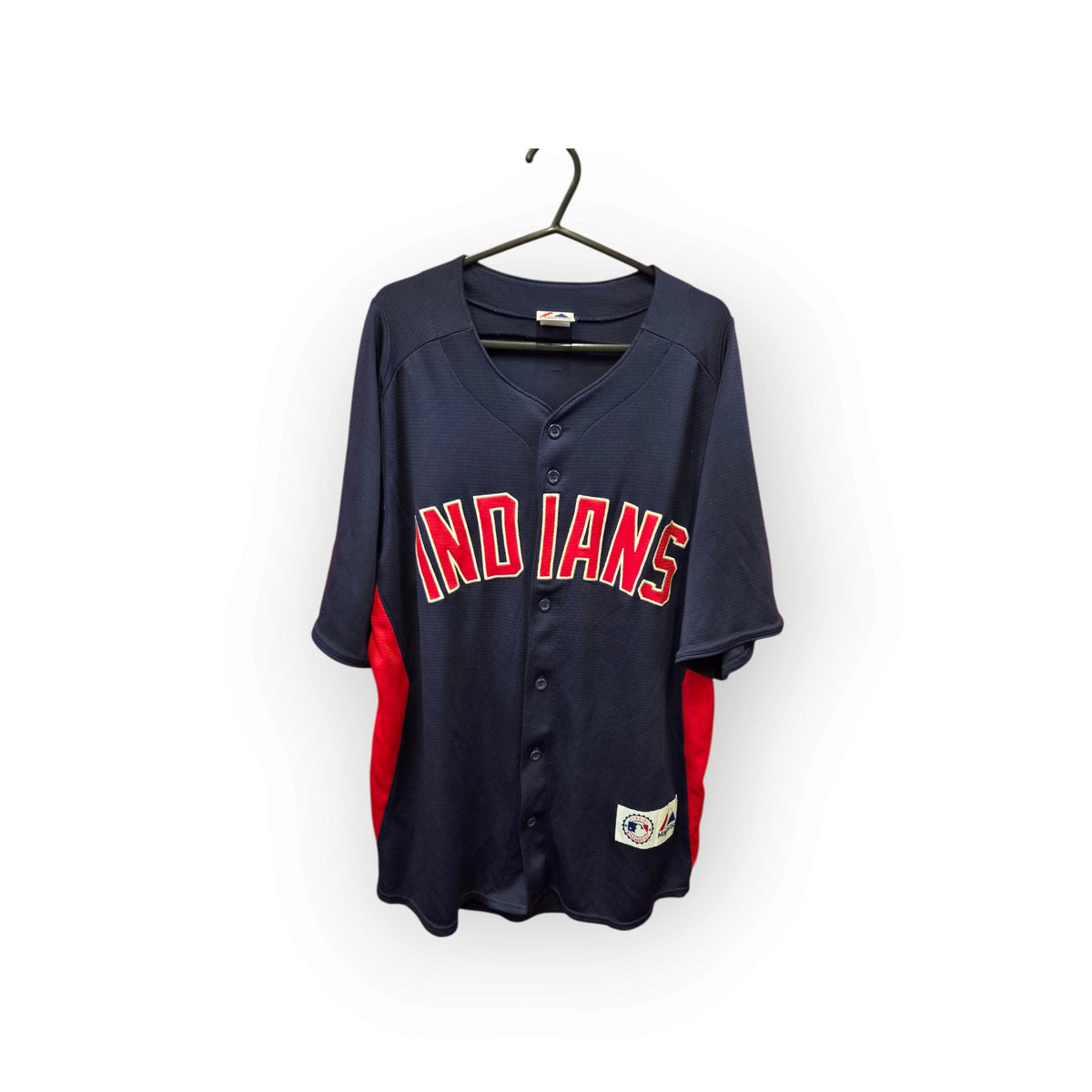 Majestic Cleveland Indians/Guardians MLB Baseball Jersey, #17 Choo, Navy, Size Large