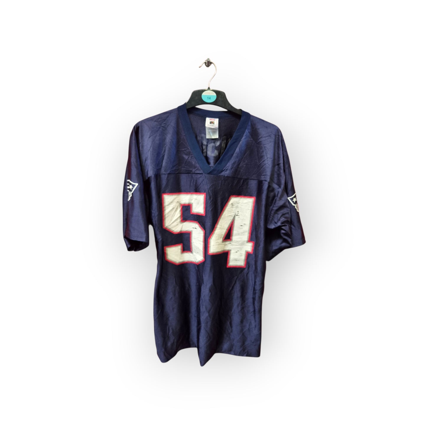 NFL New England Patriots Jersey, #54 Bruschi, Navy, Size Medium
