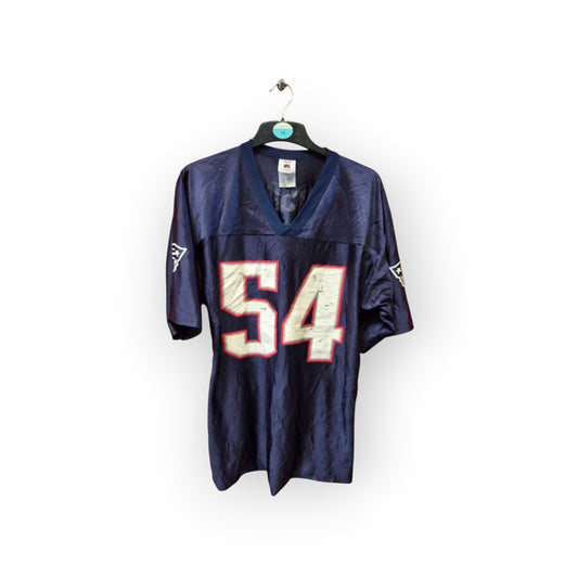 NFL New England Patriots Jersey, #54 Bruschi, Navy, Size Medium