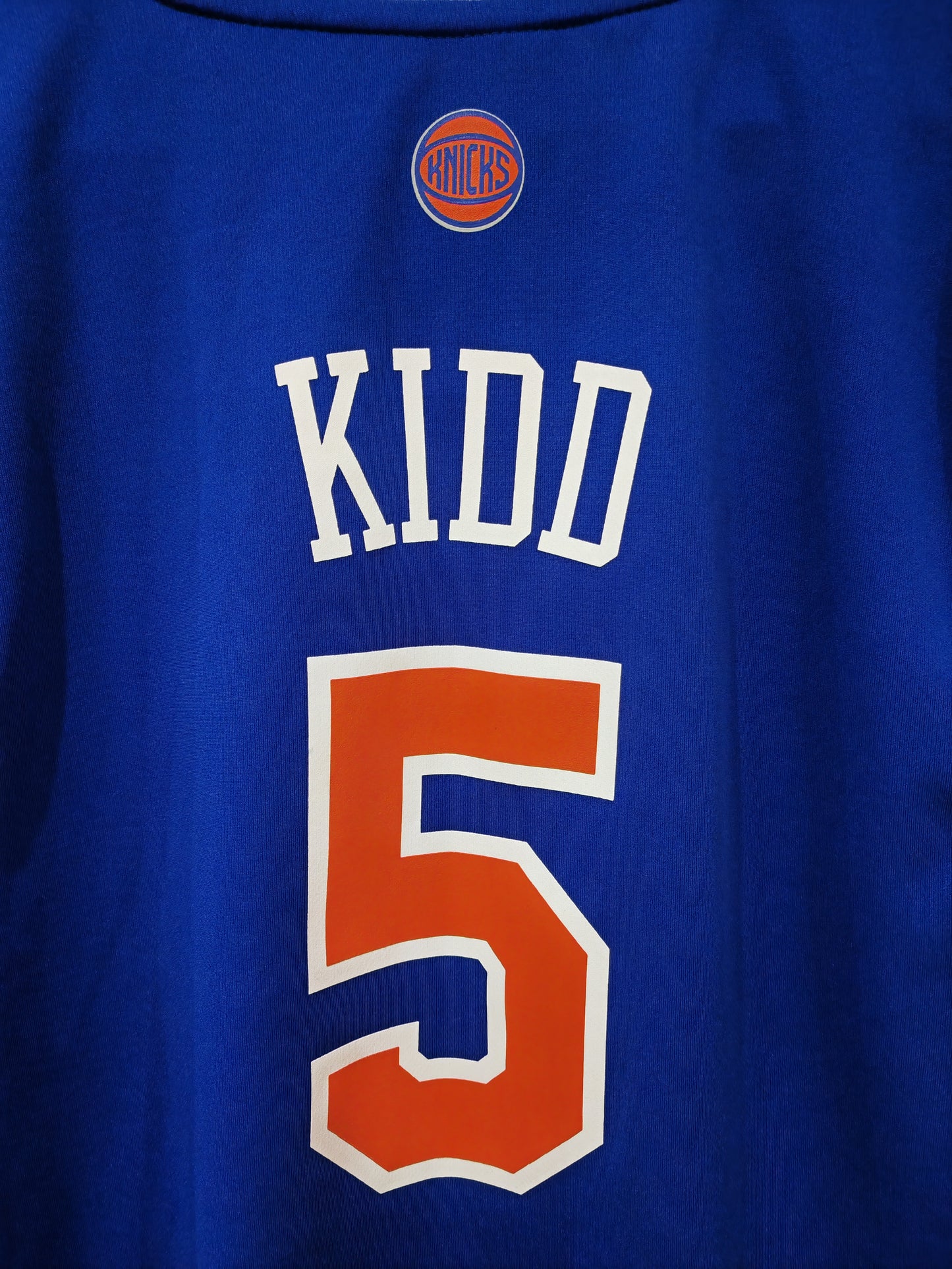 Adidas New York Knicks NBA Jersey, #5 Kidd, Blue, Size Small