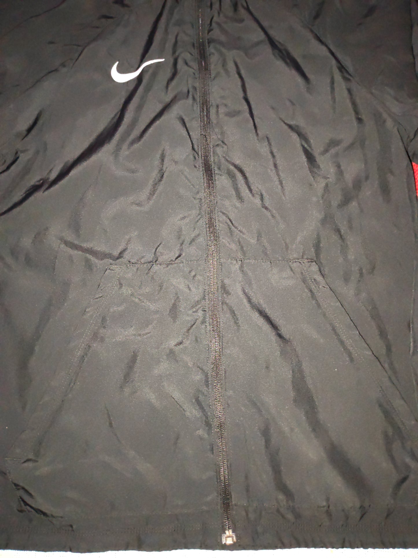 Nike Full Zip, Hooded Track Jacket, Black, Size Medium