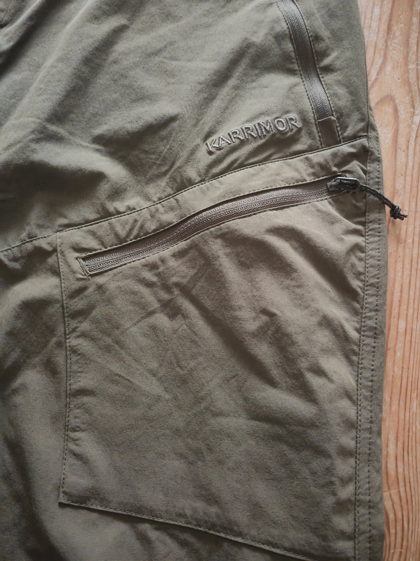 Karrimor Outdoor Hiking Cargo Trousers, Khaki Green, Size XL