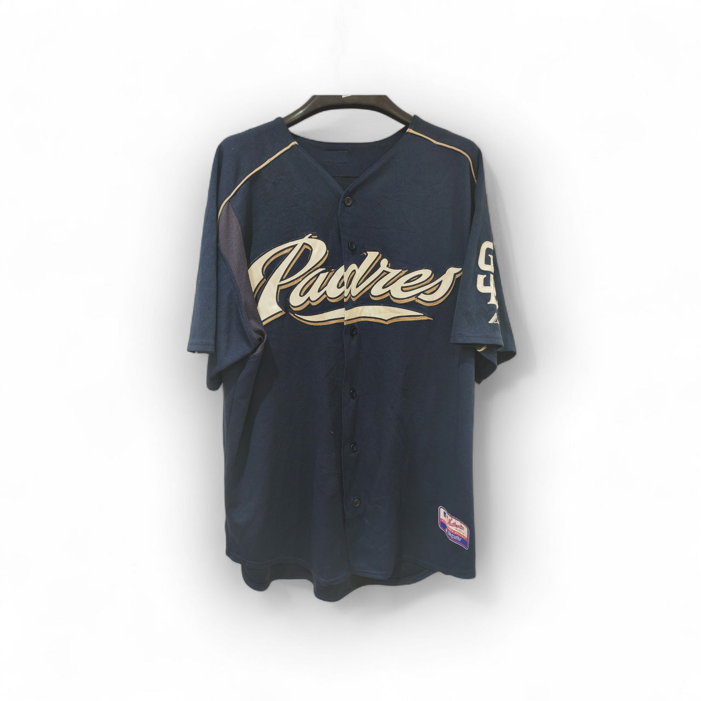 Majestic San Diego Padres MLB Baseball Jersey, #49 Sweeney, Navy Blue, Size XL