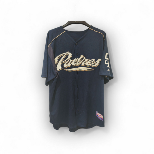 Majestic San Diego Padres MLB Baseball Jersey, #49 Sweeney, Navy Blue, Size XL
