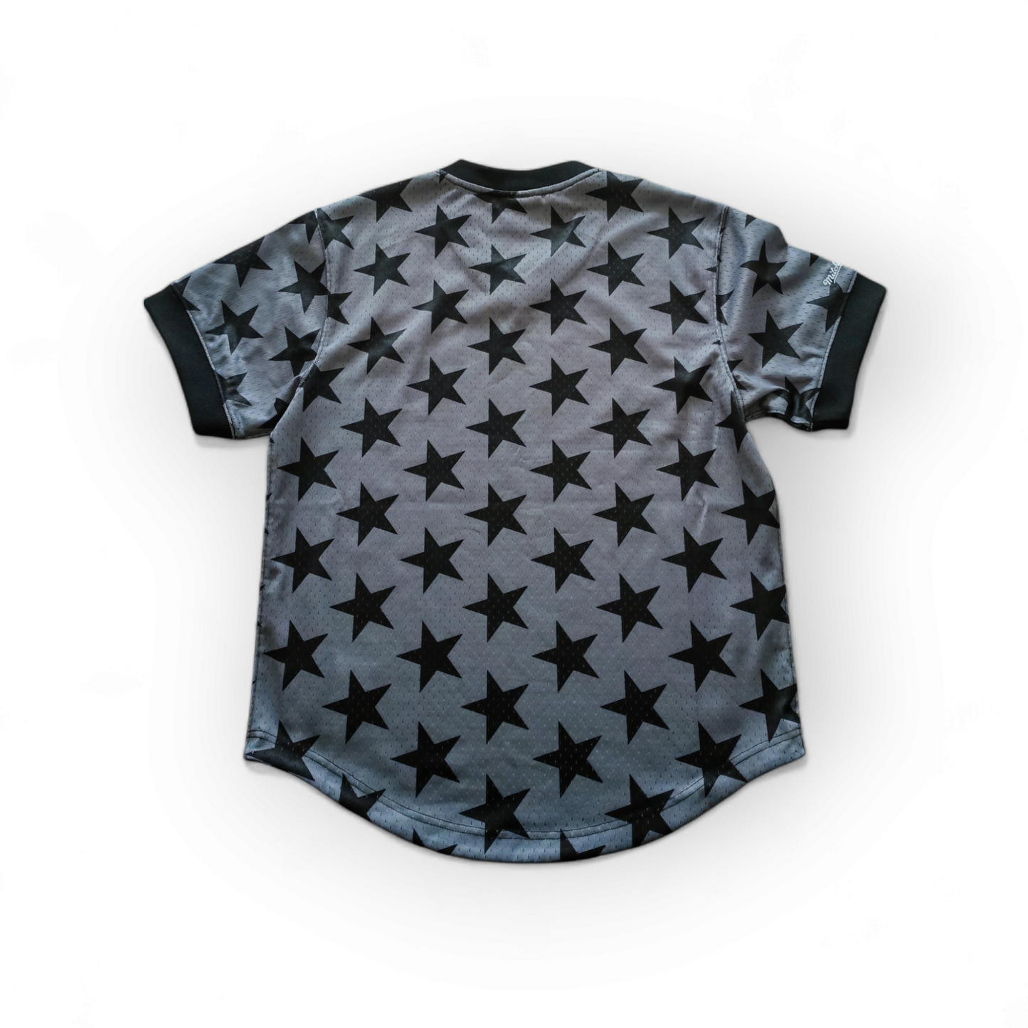 Mitchell & Ness Philadelphia 76ers NBA Star Patterned T Shirt, Grey/Black, Medium