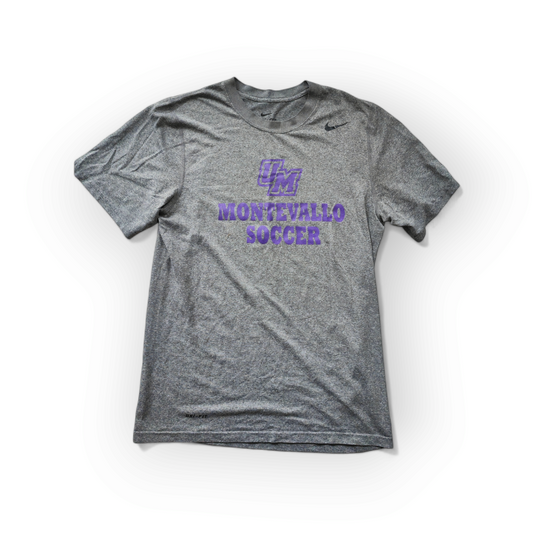 Nike Dri Fit University Of Montevallo Soccer T Shirt, Grey, Size Small