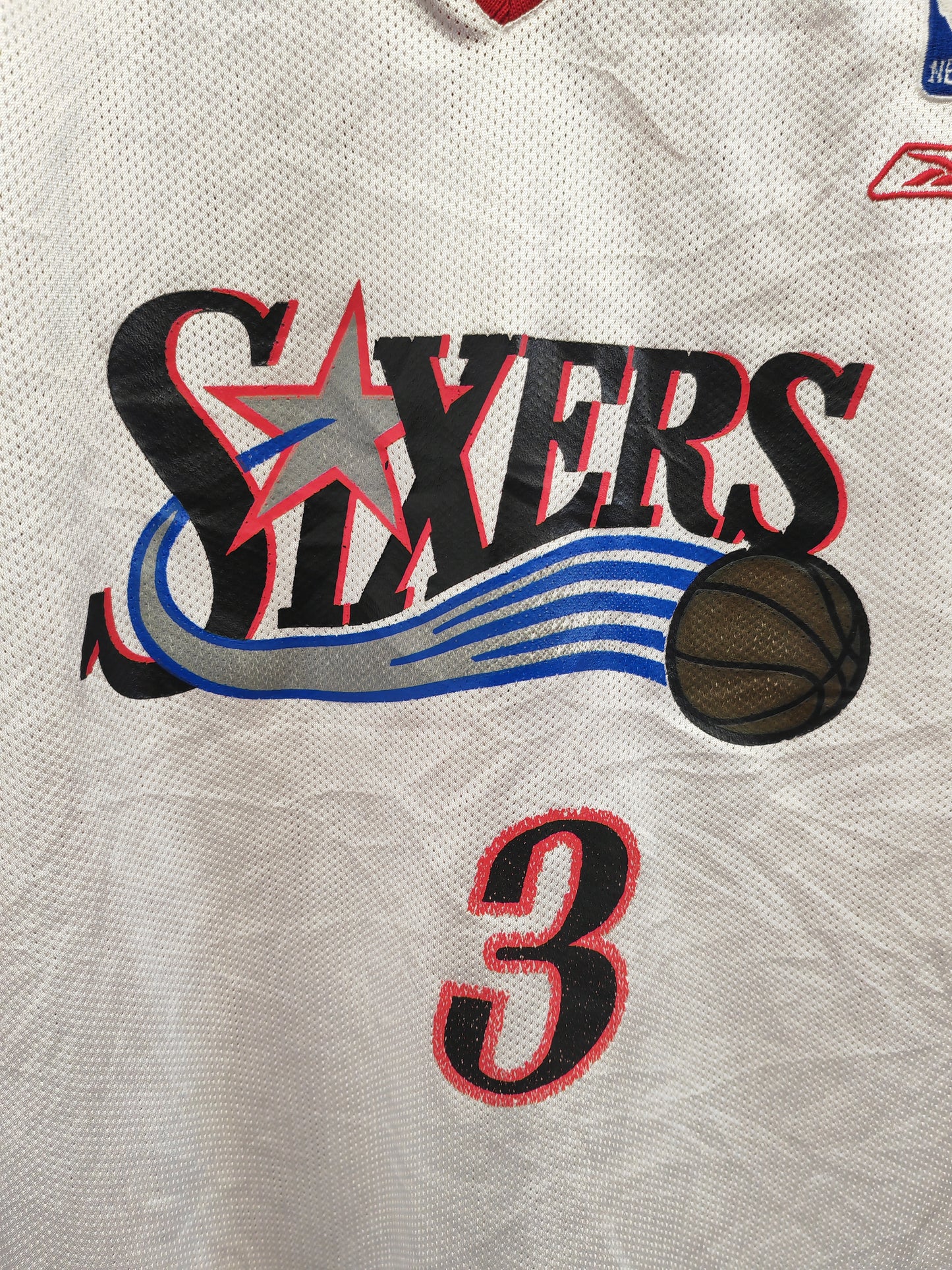 Youth Reebok Philadelpia 76ers NBA Jersey, #3 Innella, White, Size YL