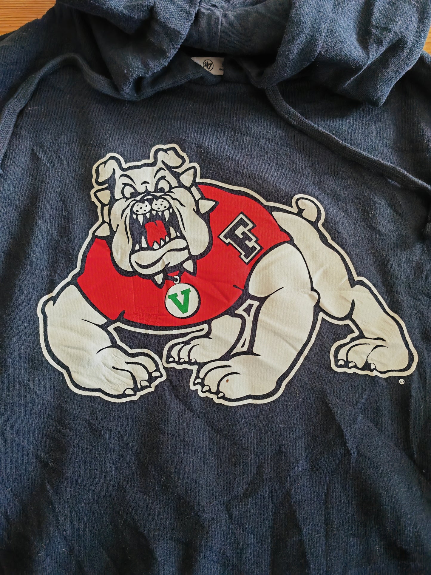 Women's 47 Brand Fresno State Bulldogs Pullover Hoodie,  Navy Blue, Size Small