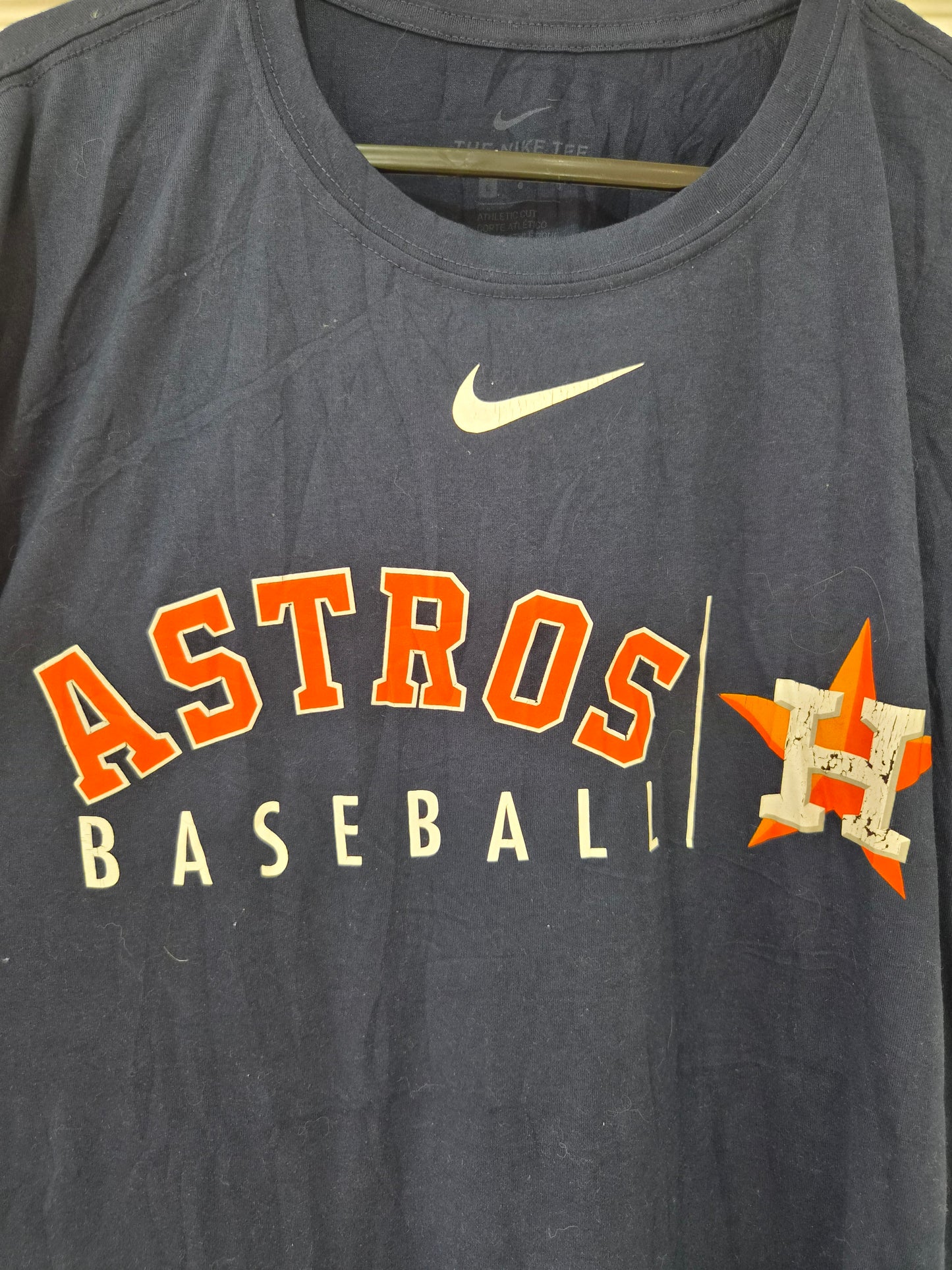 Nike Dri-fit Houston Astros MLB Short Sleeve T Shirt, Navy, Size Large