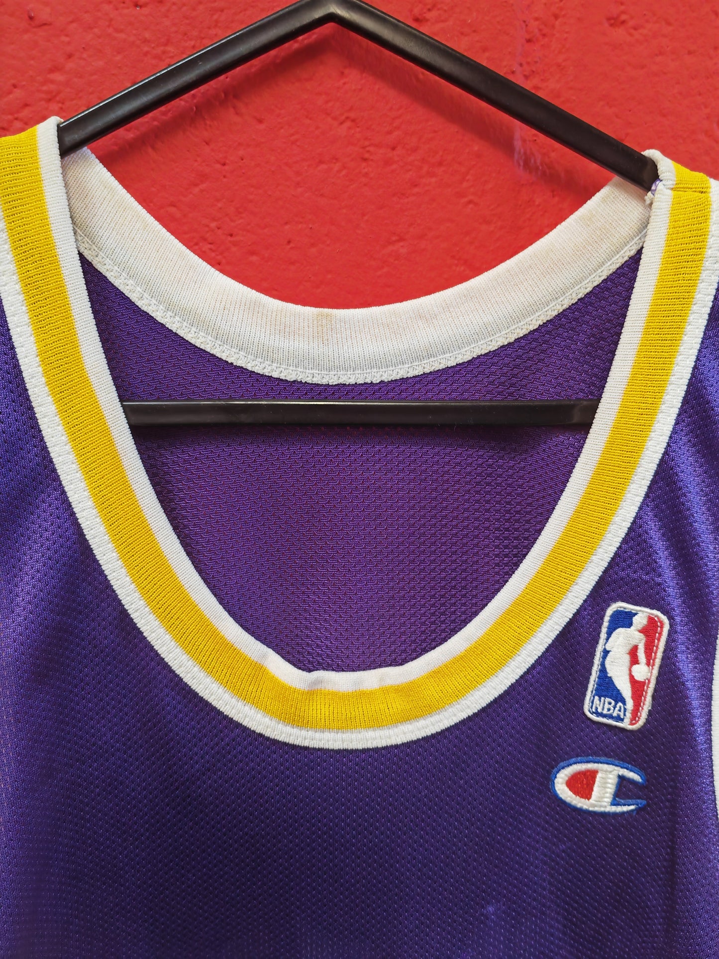 Champion Los Angeles Lakers NBA Jersey, #9 Van Exel, Purple, Size 36 XS/S