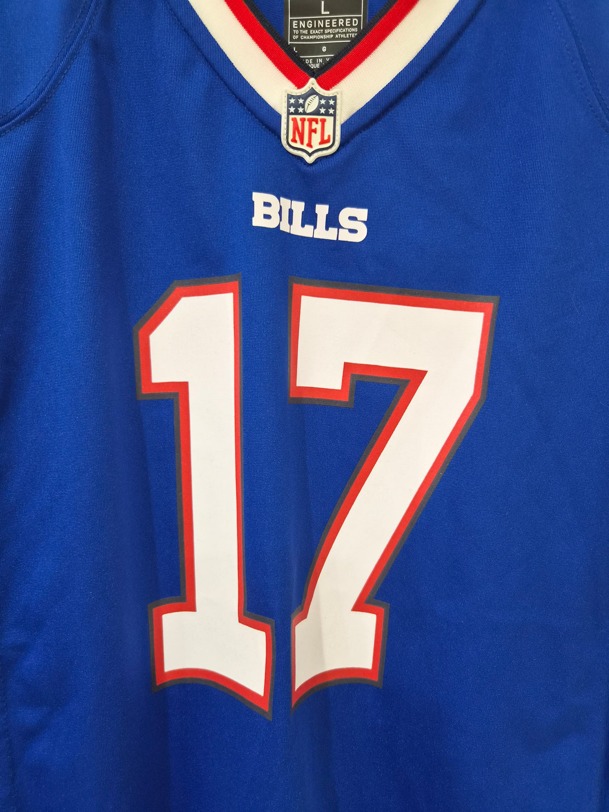 Youth Nike Buffalo Bills NFL Jersey, #17 Allen, Blue, Size YL